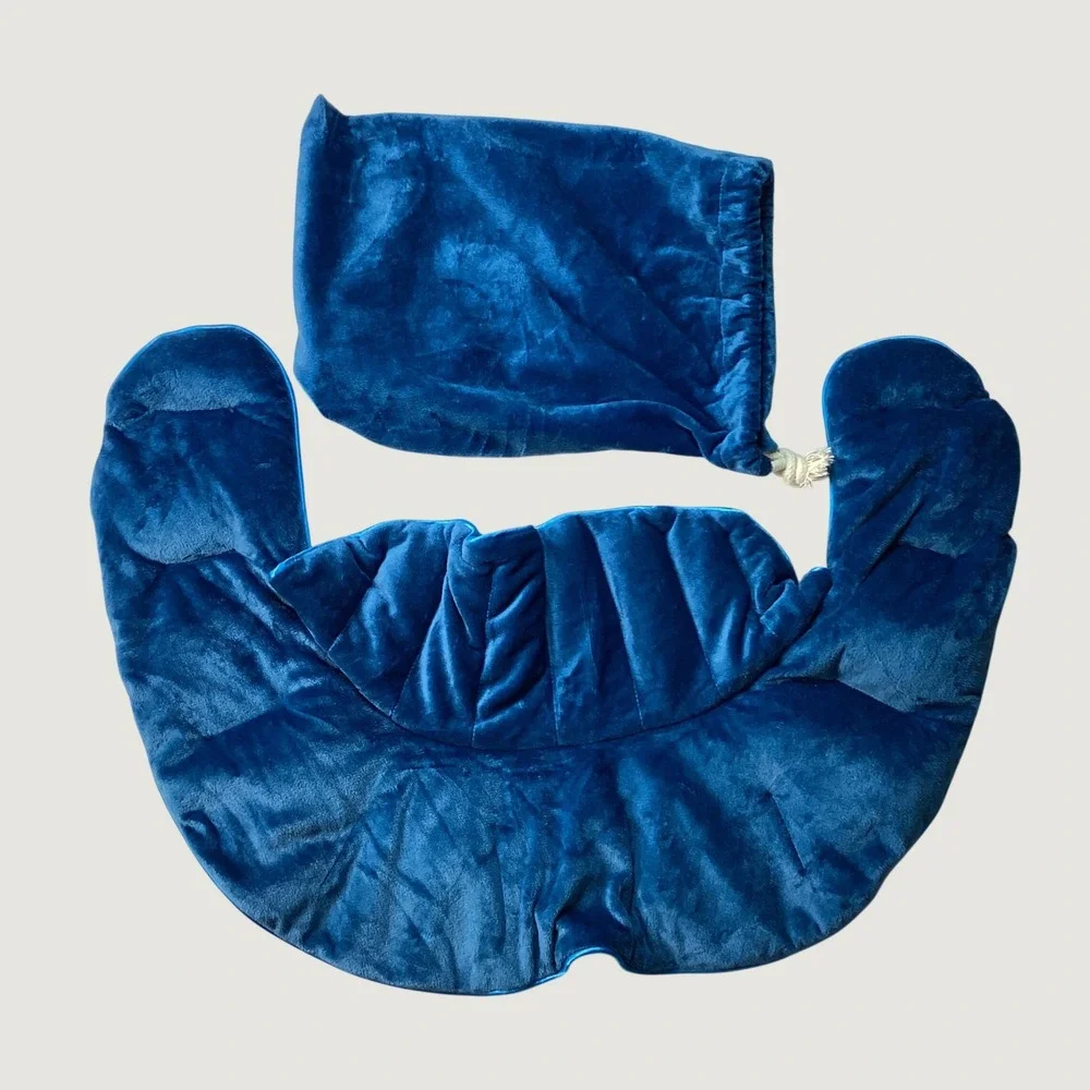 Calming Comfort Weighted Hot Cold Neck Wrap Blue Velvet Aromatherapy Relief